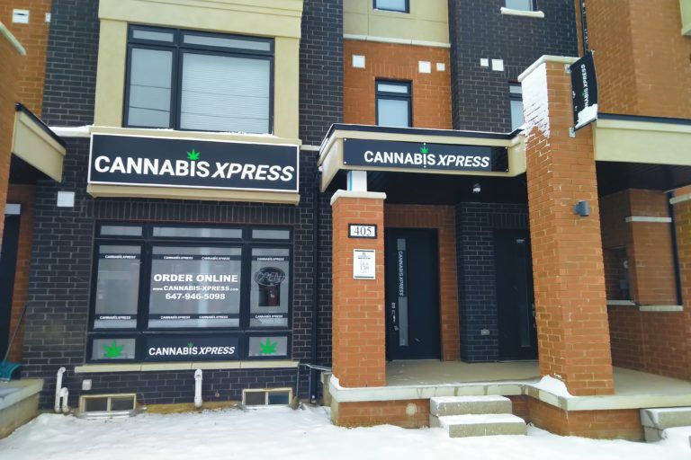 The exterior of a Cannabis Xpress store