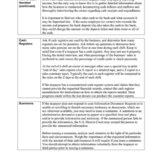 IRS audit techniques for testing gross receipts as related to 280e