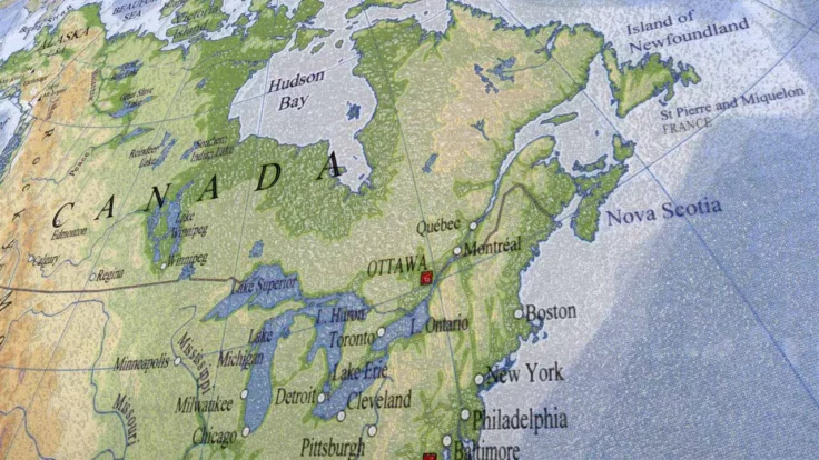 Image of a map of Canada