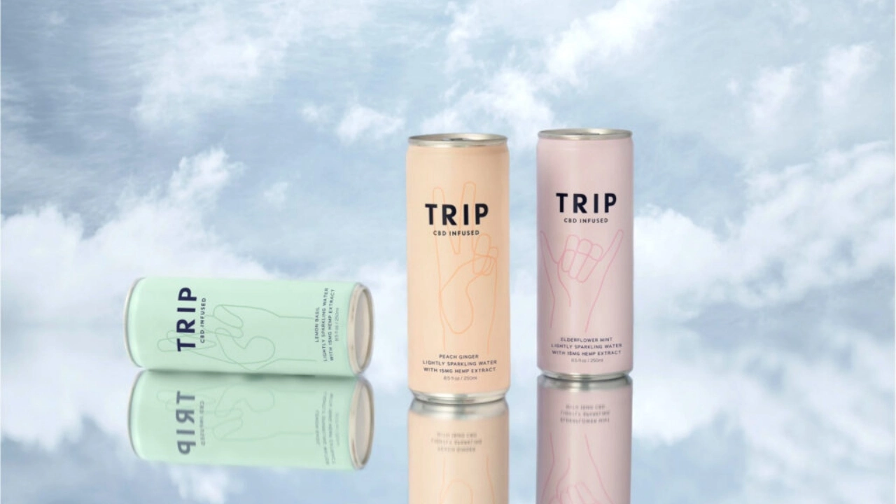 Image of cans of Trip CBD drinks