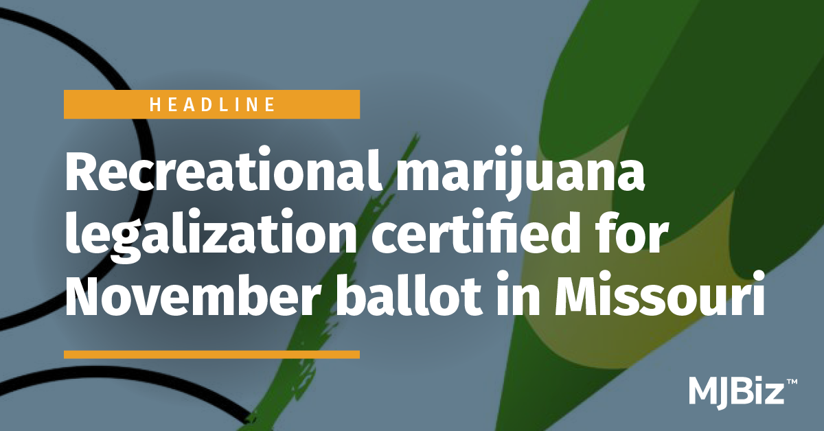 Recreational marijuana legalization certified for November ballot in