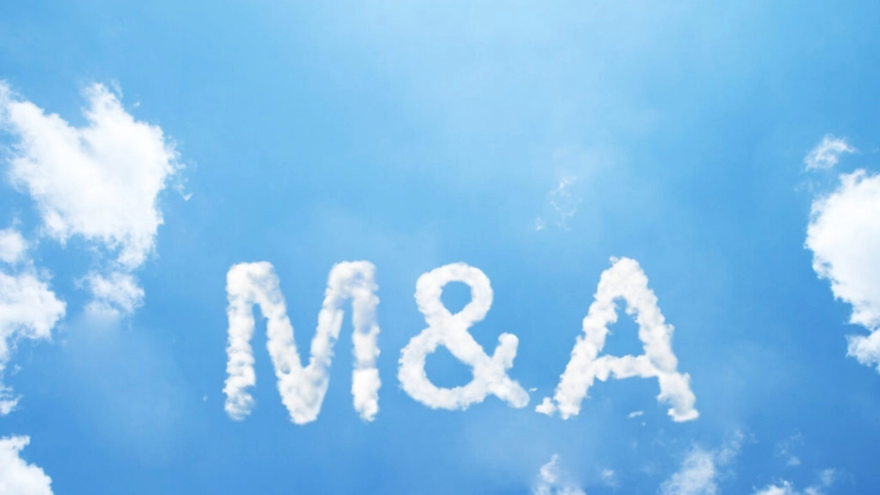 Image of the letters M&A in the sky 