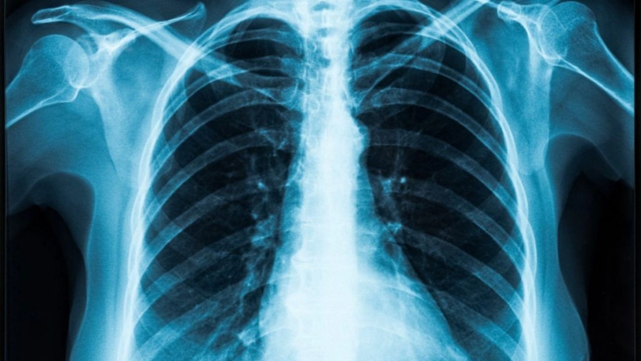 Image of x-rays of a lung