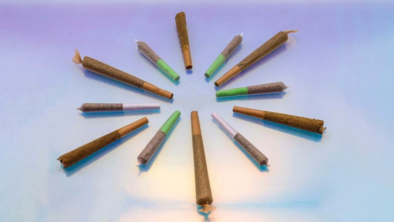 Image of a dozen pre-rolls arranged in a circle