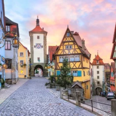 Image of houses in Rothenburg ob der Taube, Bavaria, Germany