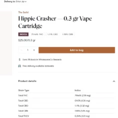 Image of a WholesomeCo Cannabis product listing