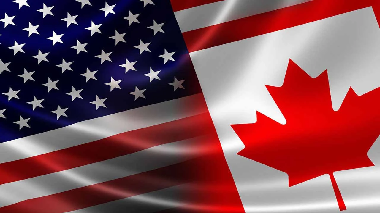 Image of U.S. and Canadian flags