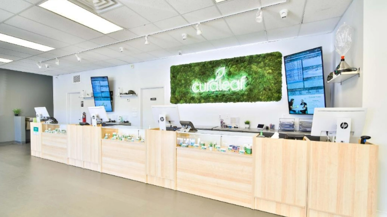 Image of interior of a Curaleaf marijuana store.