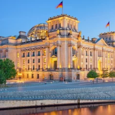 Image of the Reichstag historic government building in Berlin