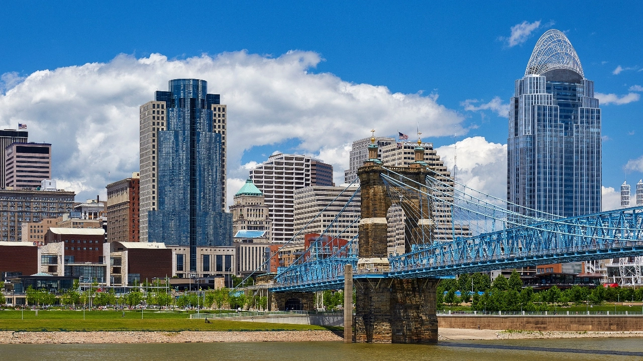 Image of the downtown Cincinnati skyline from Kentucky