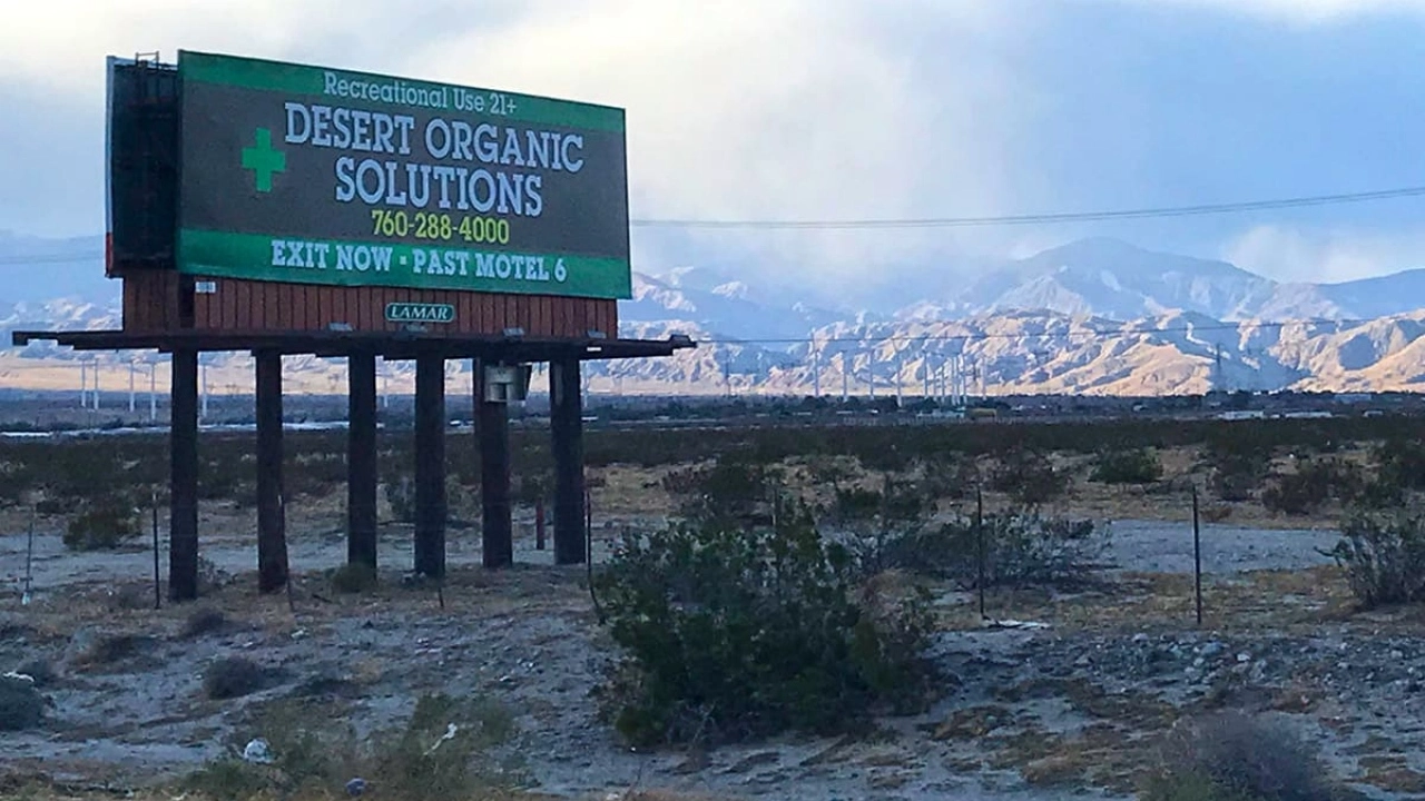 Image of a billboard that's banned in California