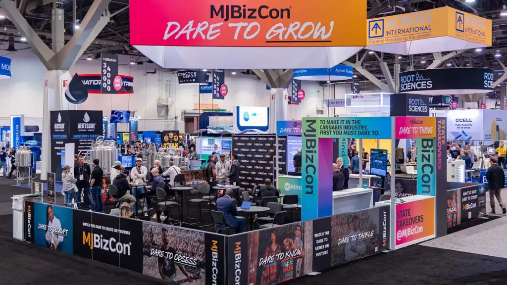 Image of MJBiz booth at MJBizCon 2023
