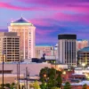 Image of Montgomery, Alabama, downtown skyline at night