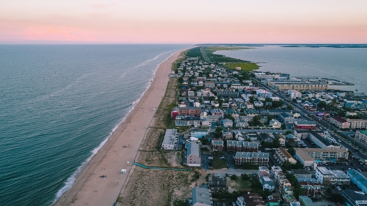 Aerial image of Dewey Beach, Delaware 