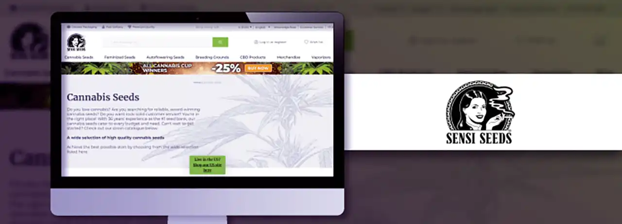 Image of Sensi Seeds website