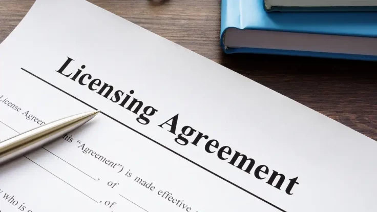 Image of incomplete licensing agreement