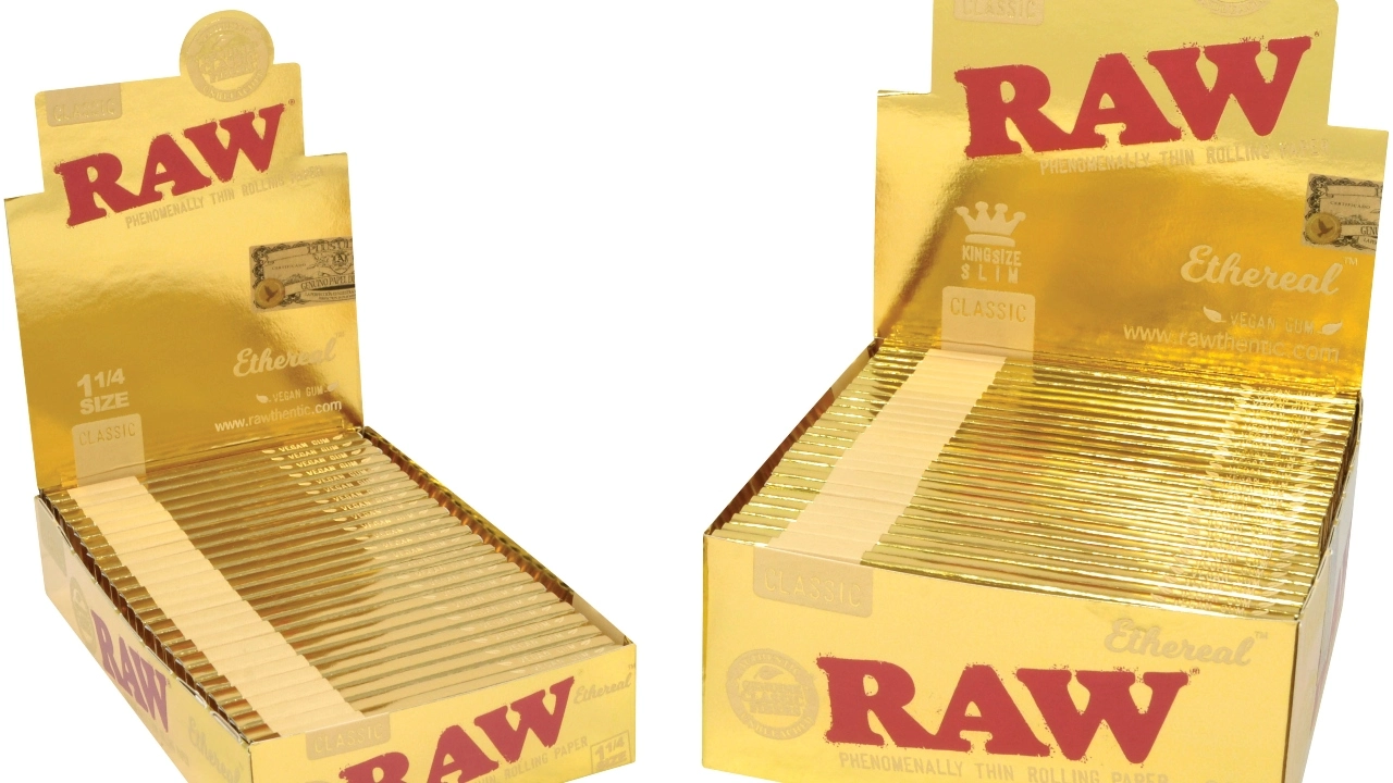 Image of a Raw rolling papers display