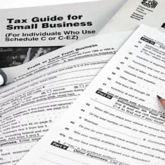 Image of business tax forms