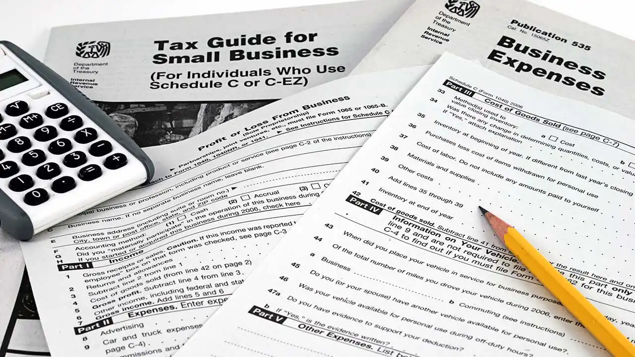Image of business tax forms