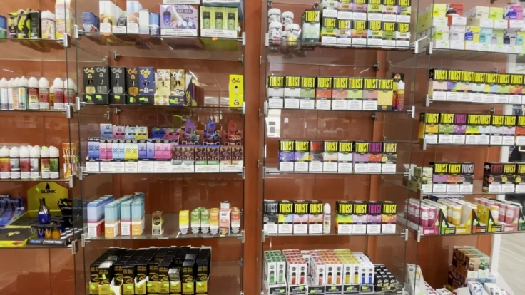 Image of delta-8 products on store shelves