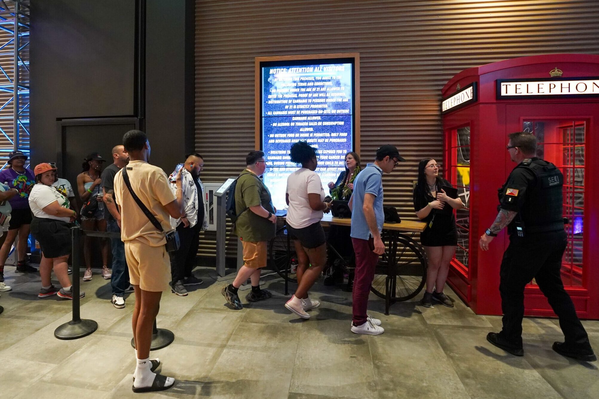 The 4/20 cannabis holiday queue at Planet 13 in Las Vegas.